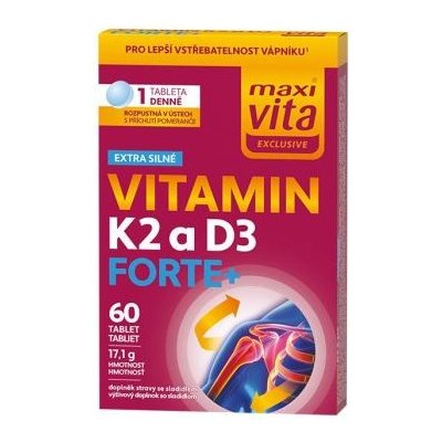 Maxi Vita Exclusive K2 + D3 Forte + 60 šumivých tablet – Hledejceny.cz