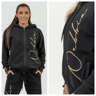 Nebbia Intense sportovní mikina Signature 845 Black/Gold Černá/Zlatá