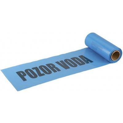 Toptrade páska výstražná "Pozor voda" 22 cm x 0,07 mm x 50 m modrá – Zboží Dáma