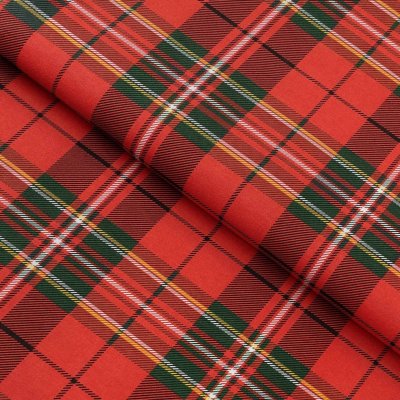 Goldea vánoční flanelová látka - červené káro 240 cm – Zboží Dáma