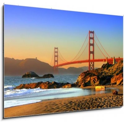 Obraz 1D - 100 x 70 cm - baker beach, san francisco Pláž Baker, San Francisco – Zboží Mobilmania