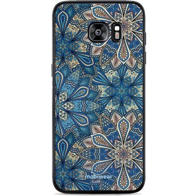 Pouzdro Mobiwear Glossy Samsung Galaxy S7 Edge - G038G - Modré mandala květy