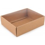 Prima-obchod Papírová krabice s průhledným víkem, barva hnědá přírodní – Hledejceny.cz