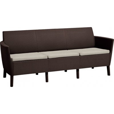 KETER SALEMO 3 seater sofa hnědá – Zboží Dáma
