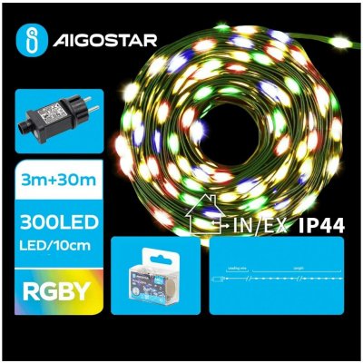 Aigostar B.V. Aigostar LED Venkovní vánoční řetěz 300xLED 8 funkcí 33m IP44 multicolor AI1424 – Hledejceny.cz