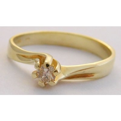 Klenoty Budín zásnubní zlatý diamantový prsten s diamantem 17 01 213 T275 – Zboží Mobilmania