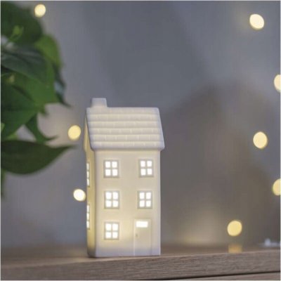 EMOS LED keramický domeček 16 cm 1x CR2032 vnitřní teplá bílá časovač – Hledejceny.cz
