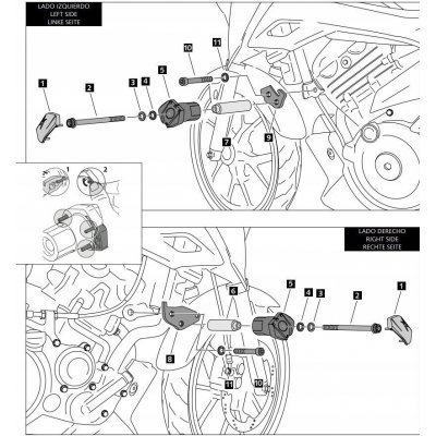 Pádové protektory rámu PUIG R19 20353N – Sleviste.cz
