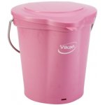 Vikan Růžový plastový kbelík s víkem 6 l 56881 – Sleviste.cz