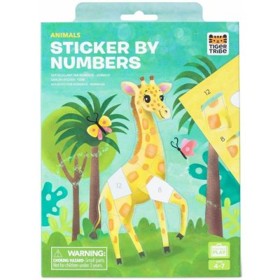 Tiger Tribe Sticker by Numbers samolepkové puzzle animals – Hledejceny.cz
