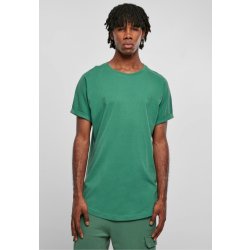 Urban Classics prodloužené bavlněné triko s ohrnutými rukávy listová zelená