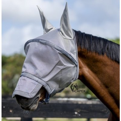 Horseware Maska RAMBO PLUS Stříbrná/Tmavě modrá+Azurová – Sleviste.cz