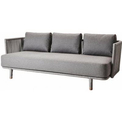 Cane-line Moments 225x90x77 cm kov výplet lanko Soft Rope grey sedáky AirTouch grey – Hledejceny.cz