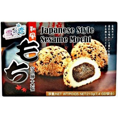 Yuki & Love Mochi rýžové koláčky se sezamem 210 g – Sleviste.cz