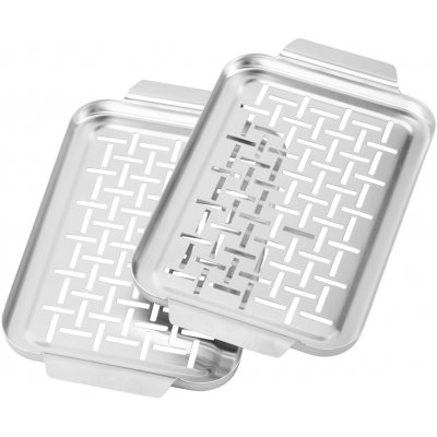GRILLMEISTER Grilovací pánev / Grilovací deska / Marinovací mísa (sada grilovacích desek, 2dílná) – Zboží Mobilmania