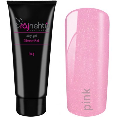 Ráj nehtů Akryl gel v tubě Glimmer Pink 30 g – Zboží Dáma