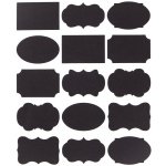 DP Craft Nálepky černé tvarované jmenovky 2, 15 PCS – Zboží Mobilmania