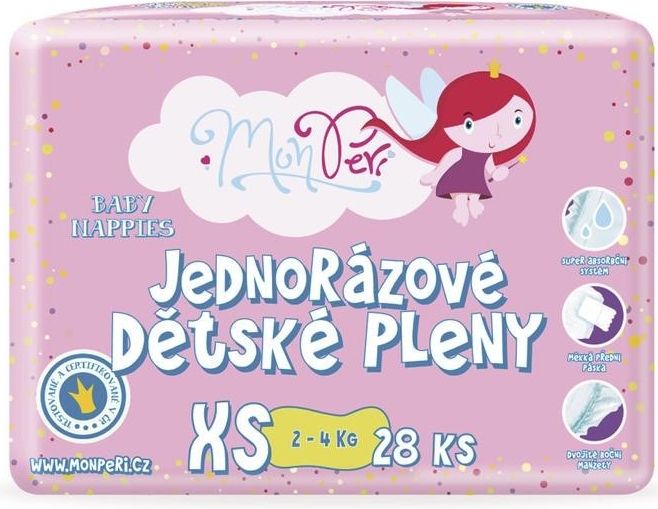 Monperi Jednorázové XS 2-4 kg 28 ks