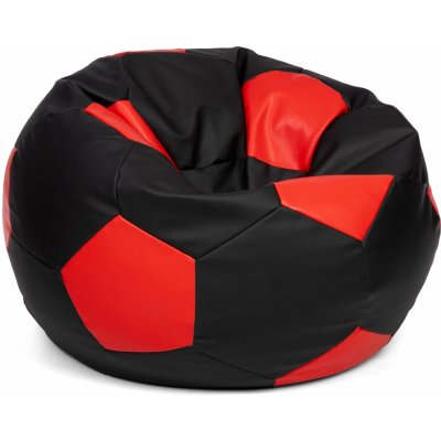 Fitmania Fotbalový míč XXL+ podnožník vzor 06 černo-červená – Hledejceny.cz