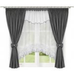 Fliying Dekorační sada záclon se závěsem L 595 šedá/bílá 400x160 cm – Hledejceny.cz
