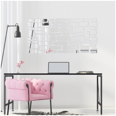 Flexistyle Samolepící dekorace zrcadlová Wall 140 x 70cm Stříbrná – Sleviste.cz