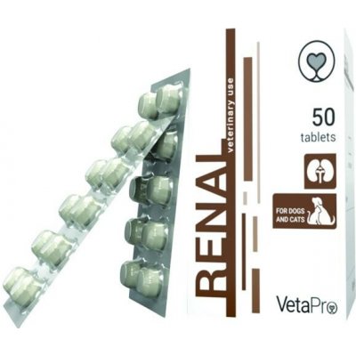 Vetapro Renal přípravek podporující funkci ledvin 50 tablet – Hledejceny.cz