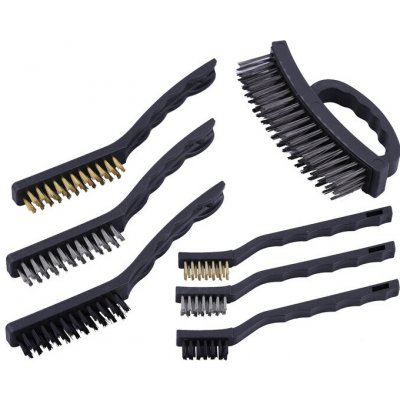 Sada kartáčů - ocelové, mosazné a nylonové, 7 ks - QUATROS QS14556 – Sleviste.cz