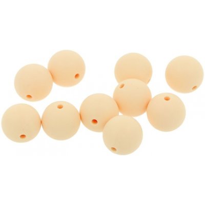 Natana silikonové korálky pastelově oranžové 15 mm 10 ks – Zboží Mobilmania