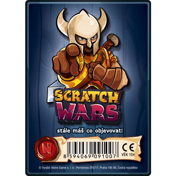 Karetní hra Notre Game Scratch Wars: Karta hrdiny stírací