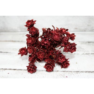 Autronic Větvička s glitry 20 x 15 cm Barva: Červená – Hledejceny.cz