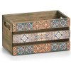 Úložný box ZELLER Dekorativní dřevěná krabice MOSAIC 24 x 14 x 13,5 cm