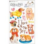 Anděl Dekorační samolepky na zeď Pejsci 24 x 42 cm – Zboží Mobilmania