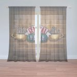 Sablio Záclony Seriál přátelé CENTRAL PERK Cihly: 2ks 150x250cm – Hledejceny.cz