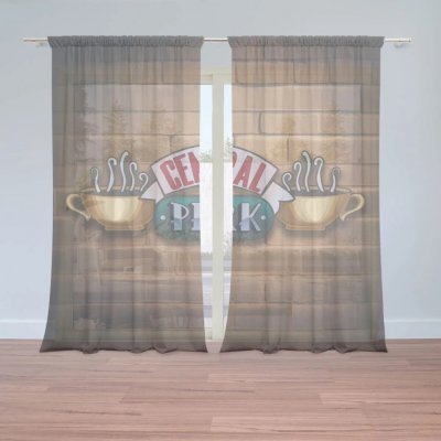 Sablio Záclony Seriál přátelé CENTRAL PERK Cihly: 2ks 150x250cm – Hledejceny.cz