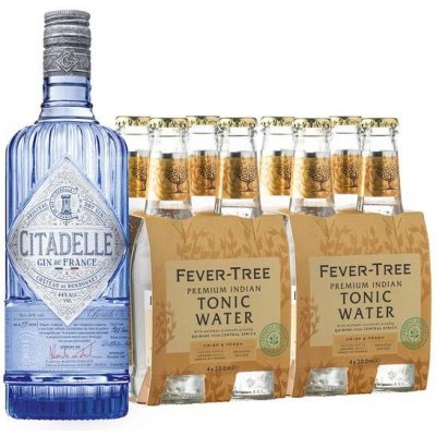 Citadelle Original 44,0% 0,7 l & Fever Tree Indian Tonic 8 x 0,2 l (set)