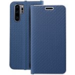 Pouzdro Forcell LUNA Book Carbon Huawei P30 Pro modré – Hledejceny.cz
