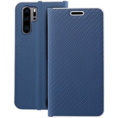 Pouzdro Forcell LUNA Book Carbon Huawei P30 Pro modré – Hledejceny.cz