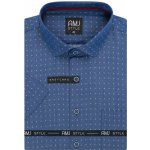 AMJ pánská košile krátký rukáv slim-fit VKSR1126 puntíkovaná modrá – Hledejceny.cz