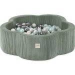 Plush Nest suchý bazén Květinová zóna zelený prémiový manšestr 95 x 30 cm + 300 míčků – Zboží Mobilmania