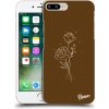 Pouzdro a kryt na mobilní telefon Apple Pouzdro Picasee silikonové Apple iPhone 7 Plus - Brown flowers čiré