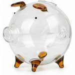 Verk 27693 Skleněná pokladnička prasátko s hnědými detaily – Zboží Mobilmania