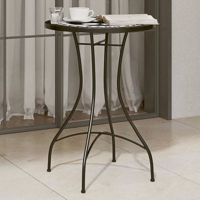 OMAXI 473850 Mozaikový bistro stolek černý a bílý Ø 50 x 70 cm keramika – Hledejceny.cz