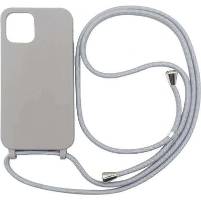 Pouzdro SES Gumové ochranné se šňůrkou na krk Apple iPhone SE 2020 - šedé – Zboží Mobilmania
