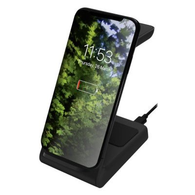 DELTACO QI-1037, Bezdrátová QI nabíječka, černá | Zboží Auto