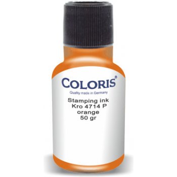 Coloris Razítková barva KRO 4714 P na plasty a gumu oranžová 50 g rychleschnoucí