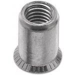 Nýtovací matice, zápustná ozubená hlava, otevřená M10x20,5, ocel pozink (100 ks) – Zboží Mobilmania