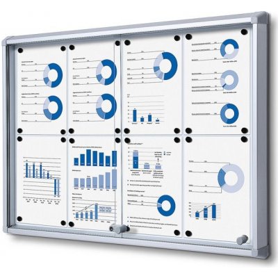 A-Z Reklama CZ Informační Vitrína s posuvnými dvířky s protipožární certifikací, SCSL8xA4 - pro 8 x A4 – Zboží Mobilmania