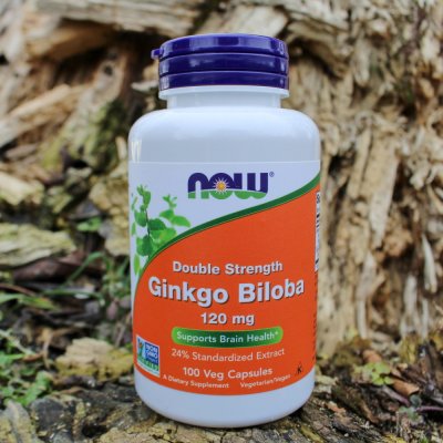 Now Ginkgo Biloba Double Strenght 120 mg 100 rostlinných kapslí – Hledejceny.cz