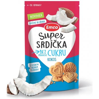 Emco Super srdíčka kokos 140 g – Zboží Dáma