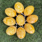 Ručně malované velikonoční kachní vejce na zavěšení, 1ks – Hledejceny.cz